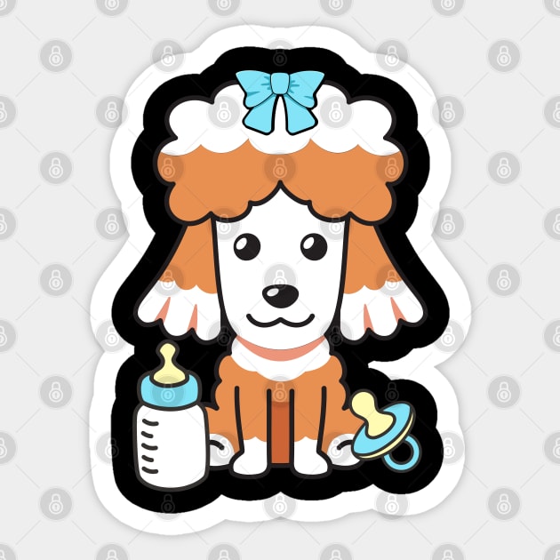 Cute poodle is a baby Sticker by Pet Station